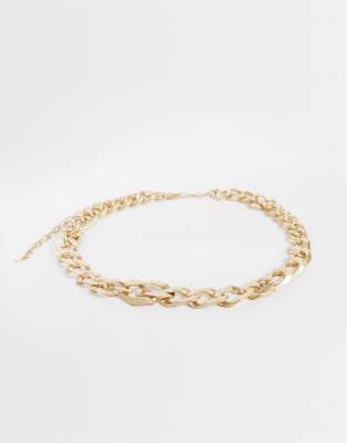 Asos Design Chunky Chain Belt In Gold