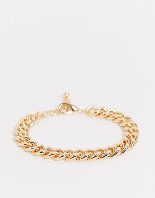 ASOS DESIGN chunky chain bracelet in gold tone