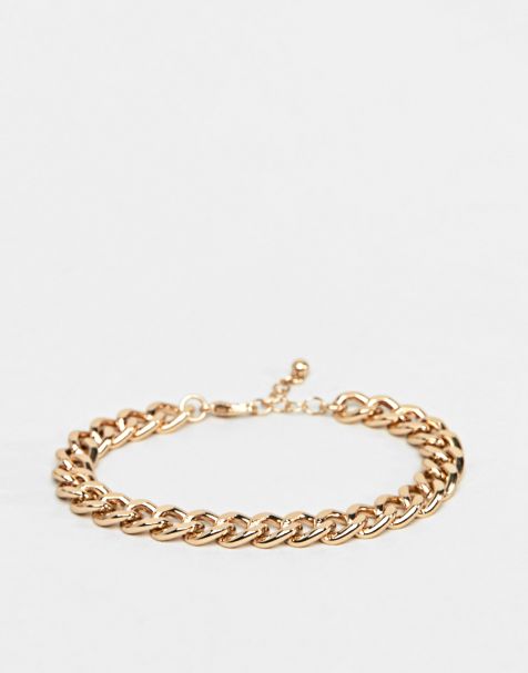 ASOS DESIGN chunky chain bracelet in gold tone - view 1