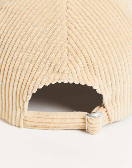ASOS DESIGN chunky cord baseball cap in camel, 4 of 4