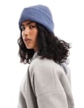 [ASOS DESIGN] ASOS DESIGN chunky double roll beanie in blue No Size Blue