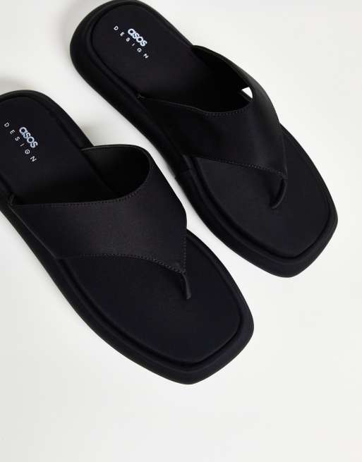 Asos black 2024 slippers