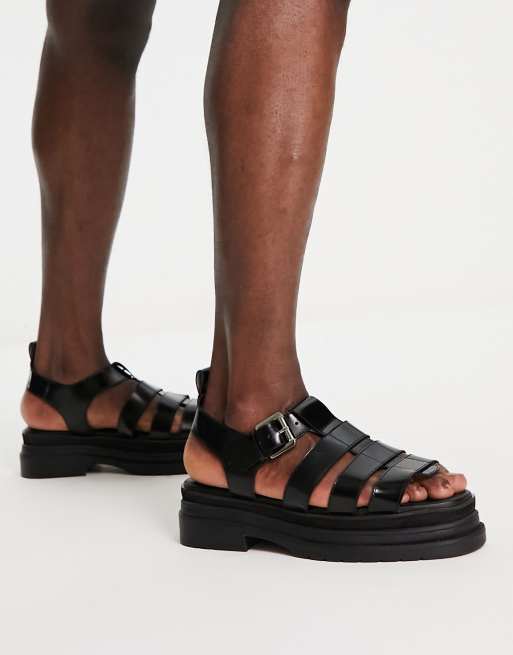 Asos black 2025 chunky sandals