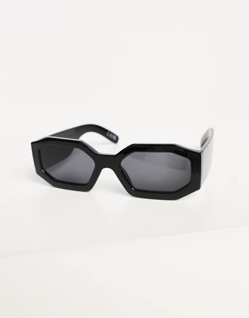 Hexagon sunglasses outlet black