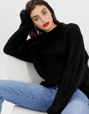 black chunky jumper