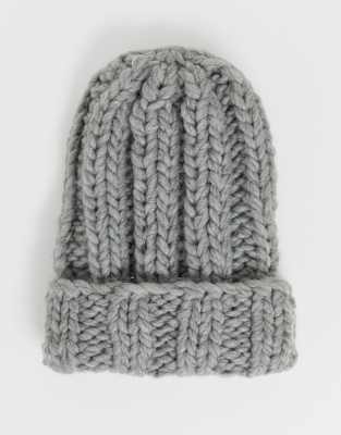 chunky grey beanie