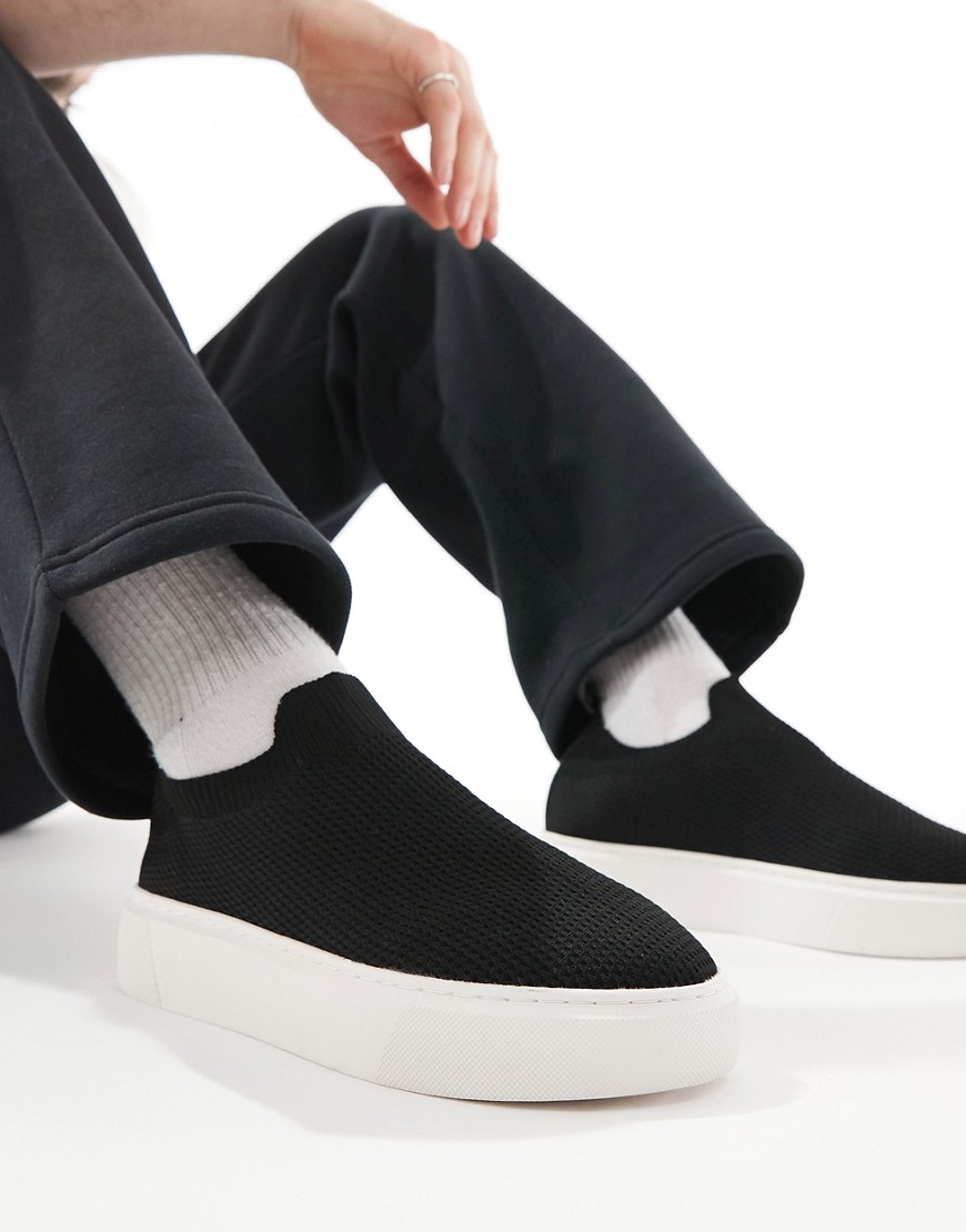 Asos Design Chunky Knit Sneakers-black