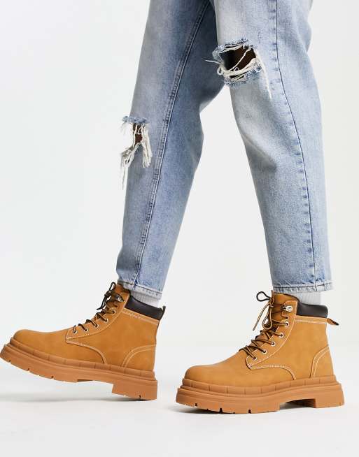 Asos chunky clearance lace up boots