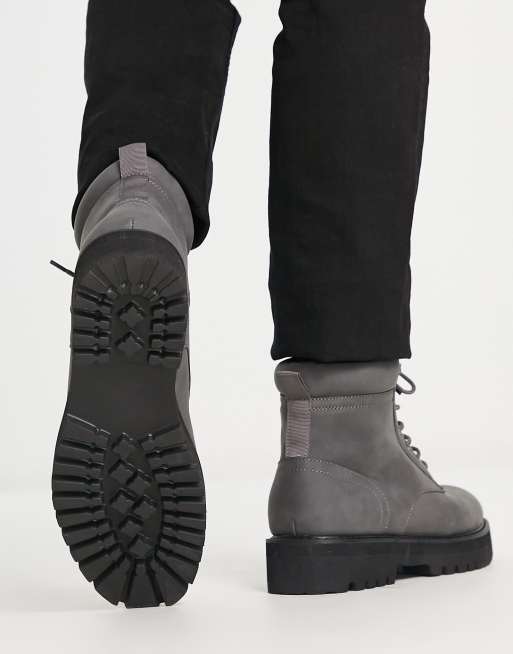 Asos grey boots sale