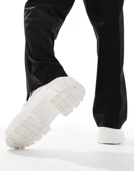 ASOS DESIGN - Chunky loafers i hvidt imiteret læder, 3 af 4