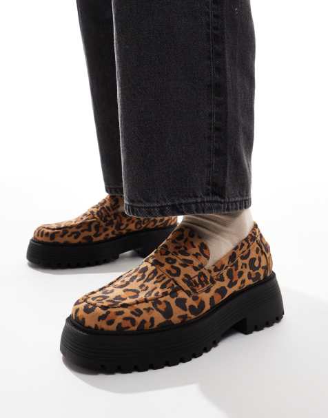 ASOS DESIGN - Chunky loafers i imiteret leopardprint - view 1