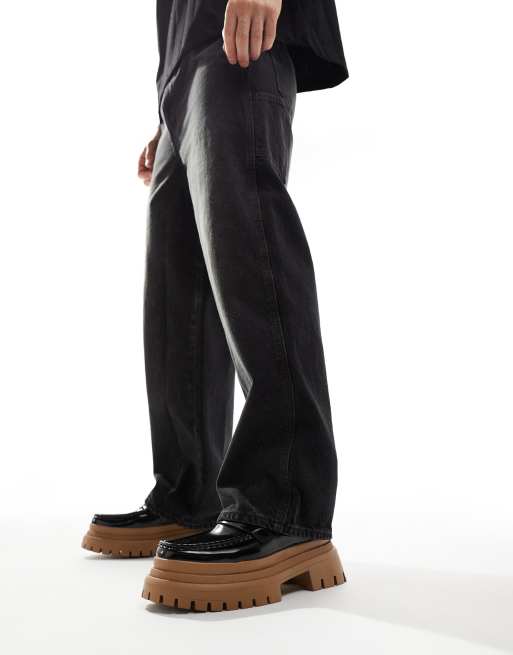ASOS DESIGN - Chunky loafers i sort