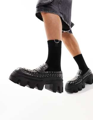 Peridot Faux Leather Chunky Loafers main image 0