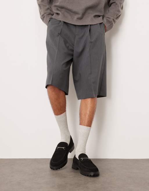 ASOS DESIGN chunky loafers in black suede with snaffle, 2 of 4