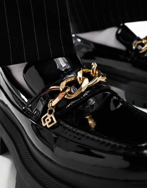 Black and gold dress loafers hotsell