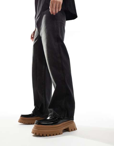 ASOS DESIGN chunky loafers in black - view 1