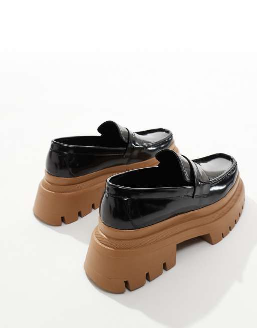ASOS DESIGN chunky loafers in black