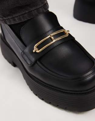 Asos Design Chunky Loafers In Black