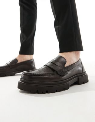  chunky loafers  leather