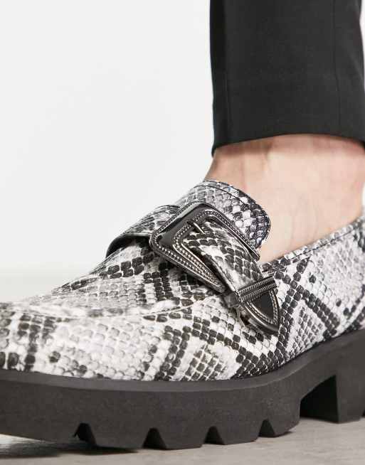 Womens snake 2024 print loafers