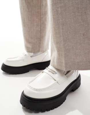 Asos Design Chunky Loafers In White