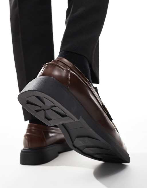 ASOS DESIGN - Chunky loafers med firkantet tå i brun, 4 af 4