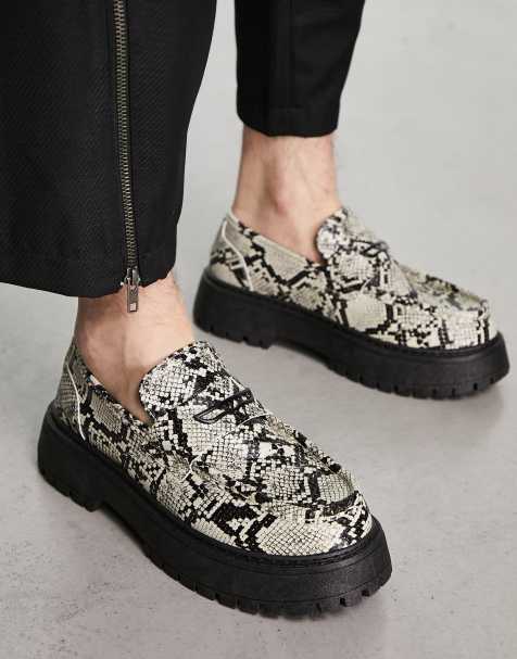 ASOS DESIGN - Chunky loafers med slangemønster - view 1