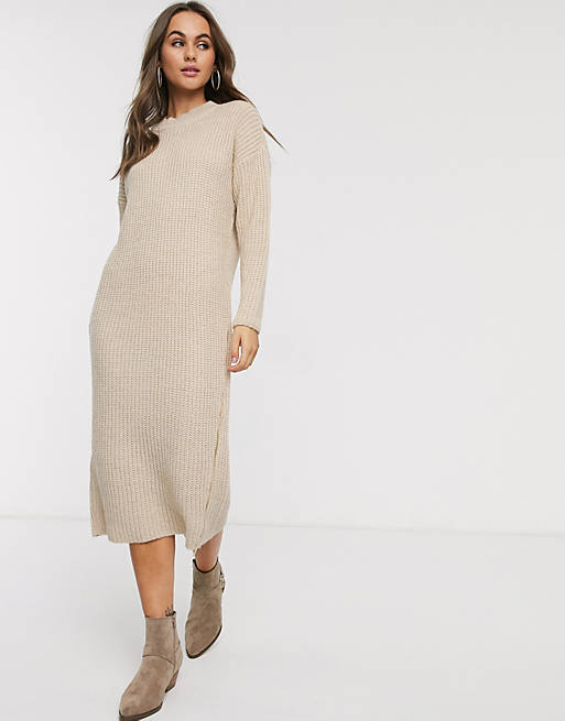 ASOS DESIGN chunky midi dress with zip detail | ASOS