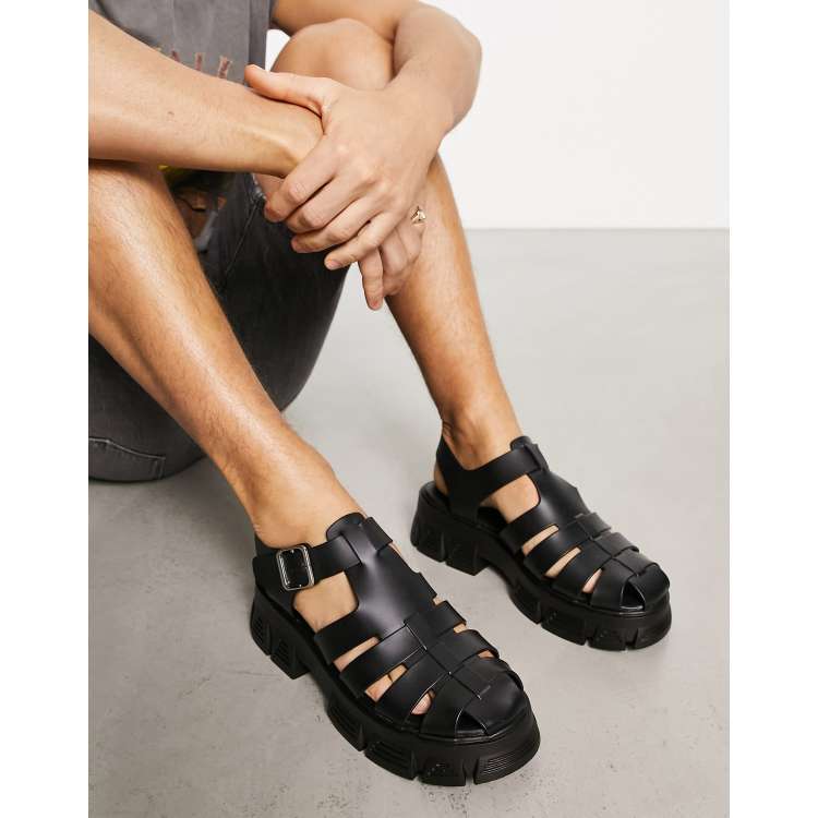 Asos black hot sale chunky sandals