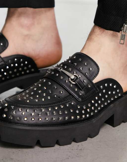 Studded best sale mule loafers