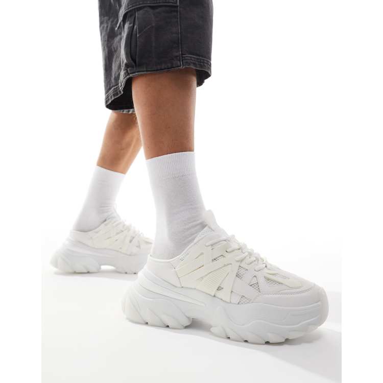 ASOS DESIGN chunky mule trainers in white ASOS
