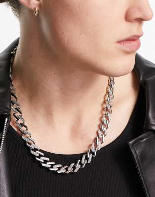 ASOS DESIGN chunky neckchain with padlock design