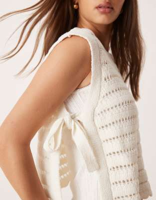 Asos Design Chunky Open Stitch Tank With Side Ties