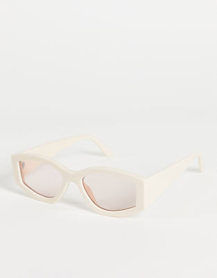 chunky white sunglasses