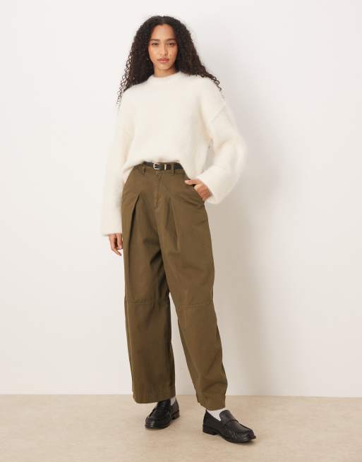 ASOS DESIGN chunky premium alpaca sweater in cream