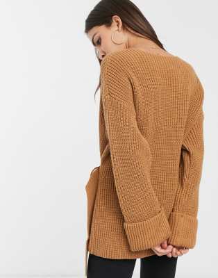 asos orange cardigan