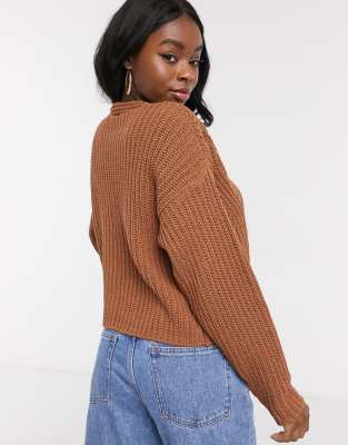 asos orange cardigan