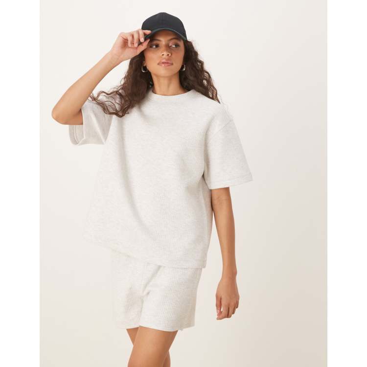 Oak Neck Top in Grey Marle