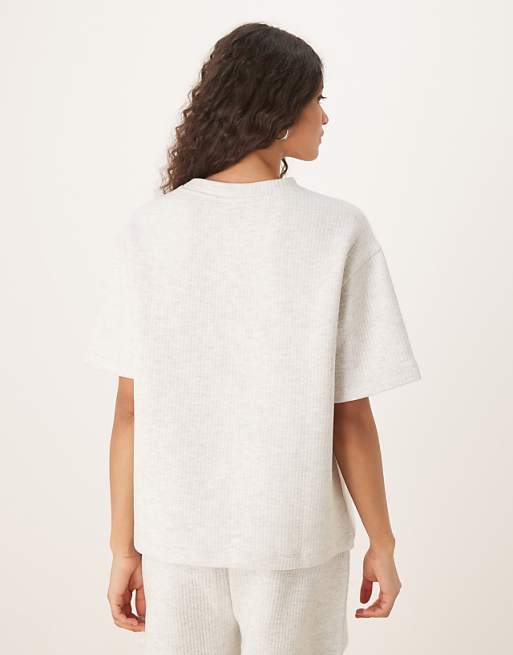 Oak Neck Top in Grey Marle Oak Neck Top in Grey Marle