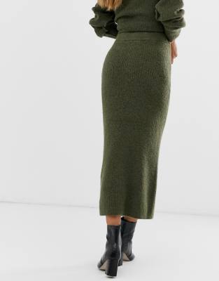 asos ribbed skirt