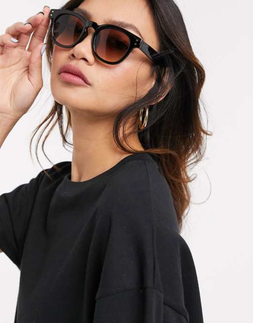 Black sunglasses with brown lenses online