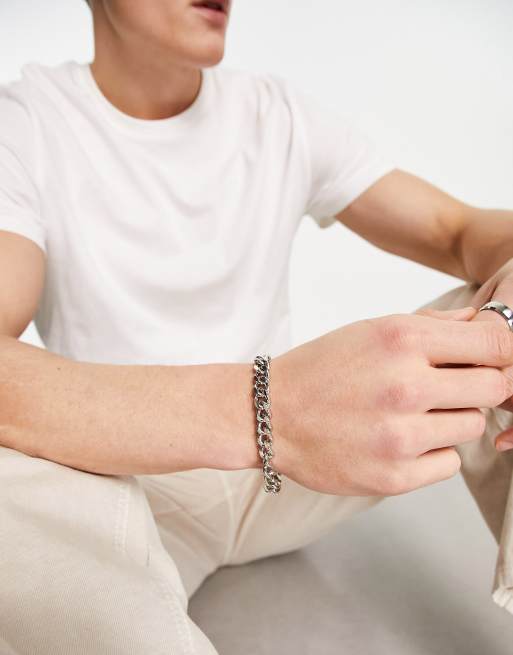 ASOS DESIGN - Chunky schakelarmband in zilver   , 4 van 5