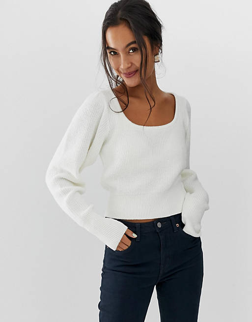 ASOS DESIGN chunky scoop neck jumper with full sleeve | ASOS