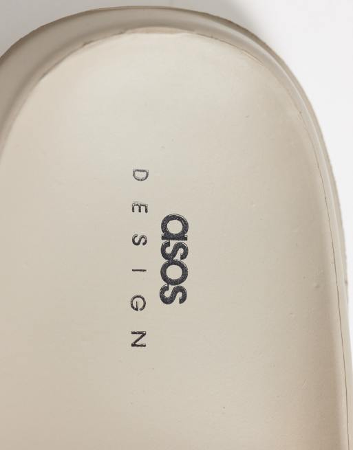 ASOS DESIGN - Chunky sliders i beige, 4 af 4