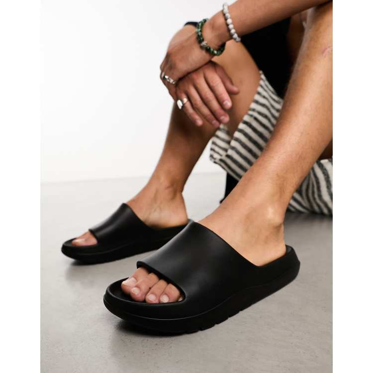 ASOS DESIGN chunky sliders in black ASOS