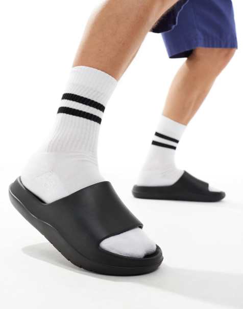 ASOS DESIGN chunky sliders in black - view 1