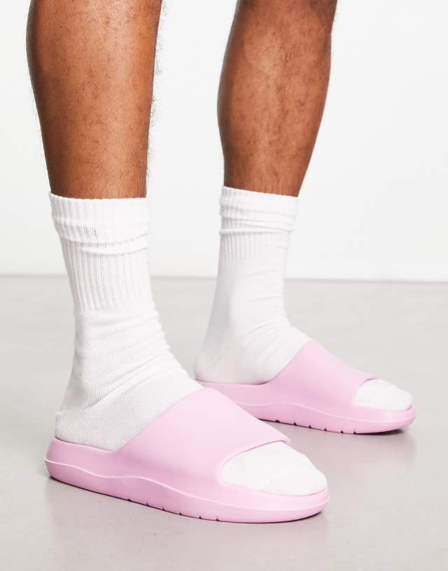 ASOS DESIGN chunky sliders in pink