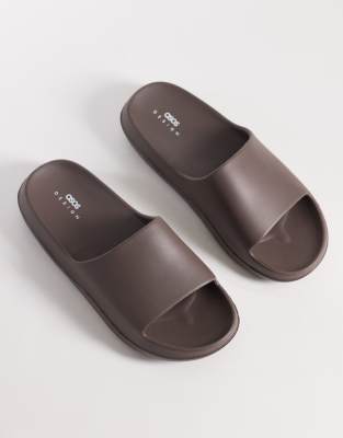 Asos Design Chunky Slides In Multi