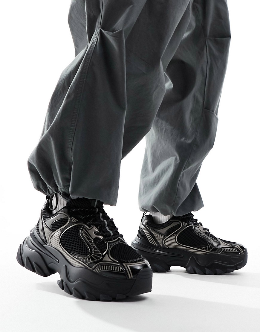 Asos Design Chunky Sneakers In Black