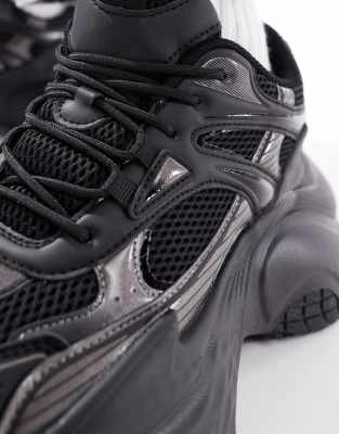 Asos Design Chunky Sneakers In Black